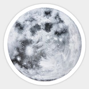 moon painting Sticker